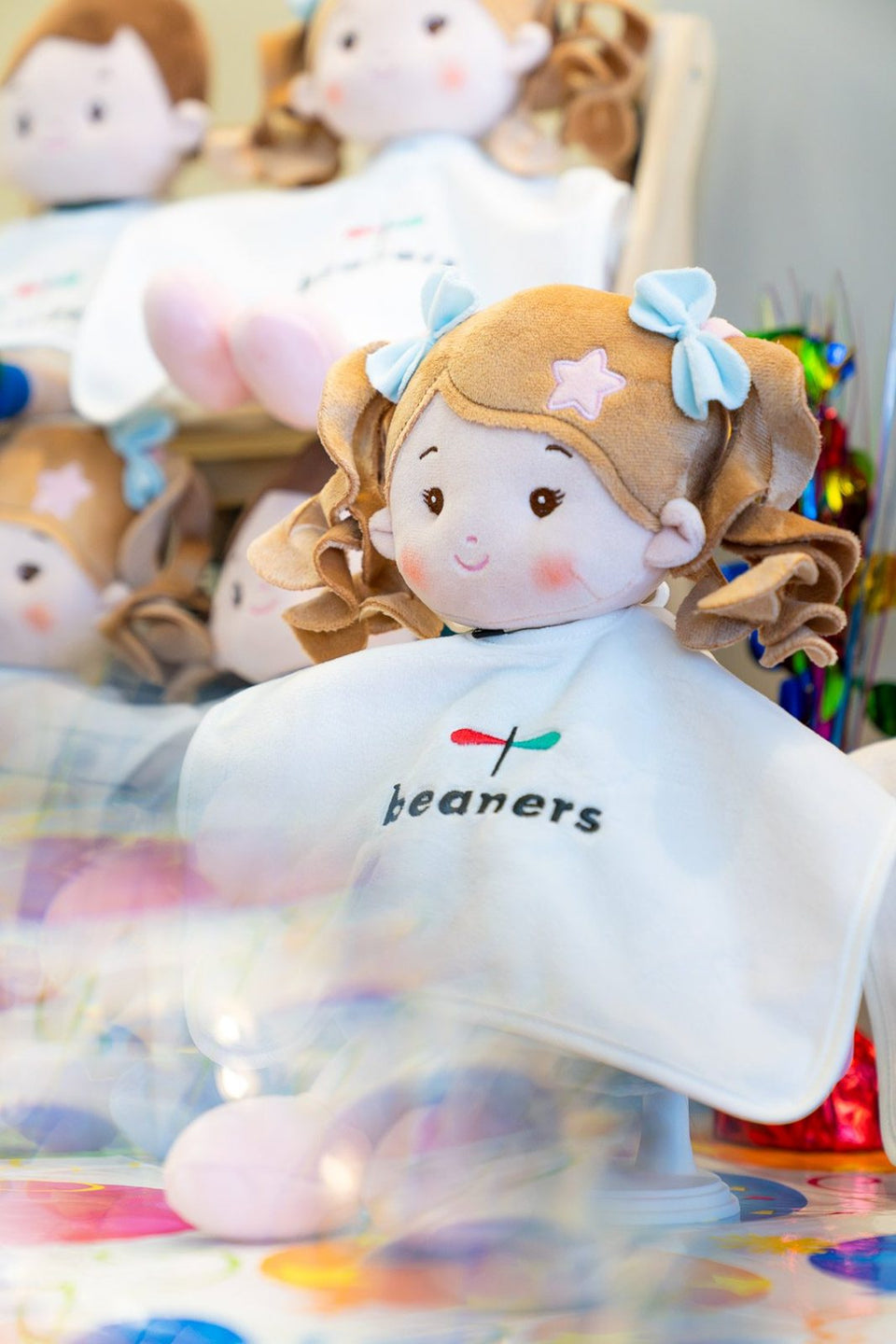 Beaners co-branded Leyadoll with embroidered barber cape