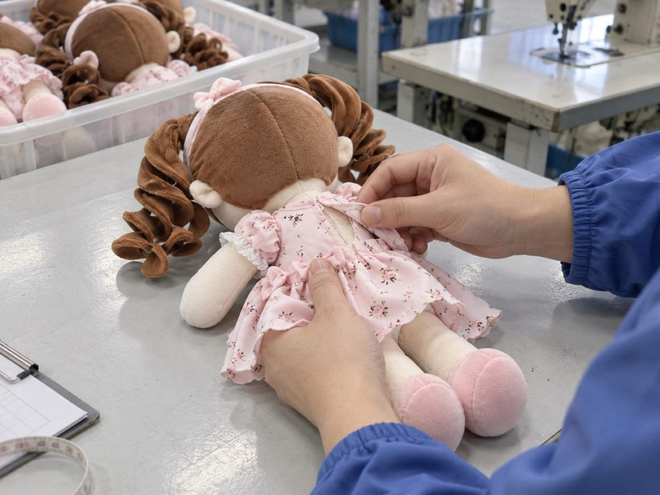 Illustrative image: quality check of a finished doll
