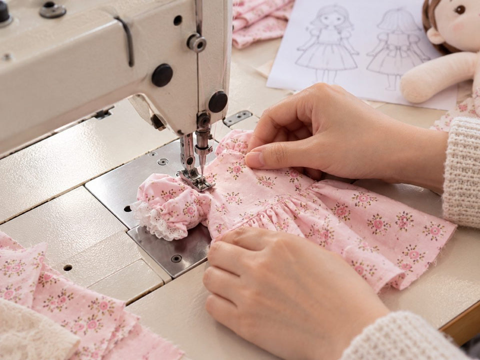 Illustrative image: sewing a doll dress sample
