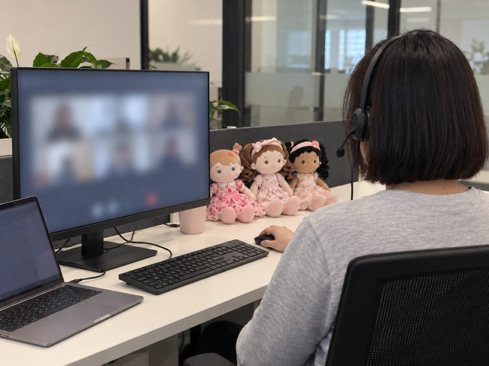 Illustrative image: partner support team on a video call