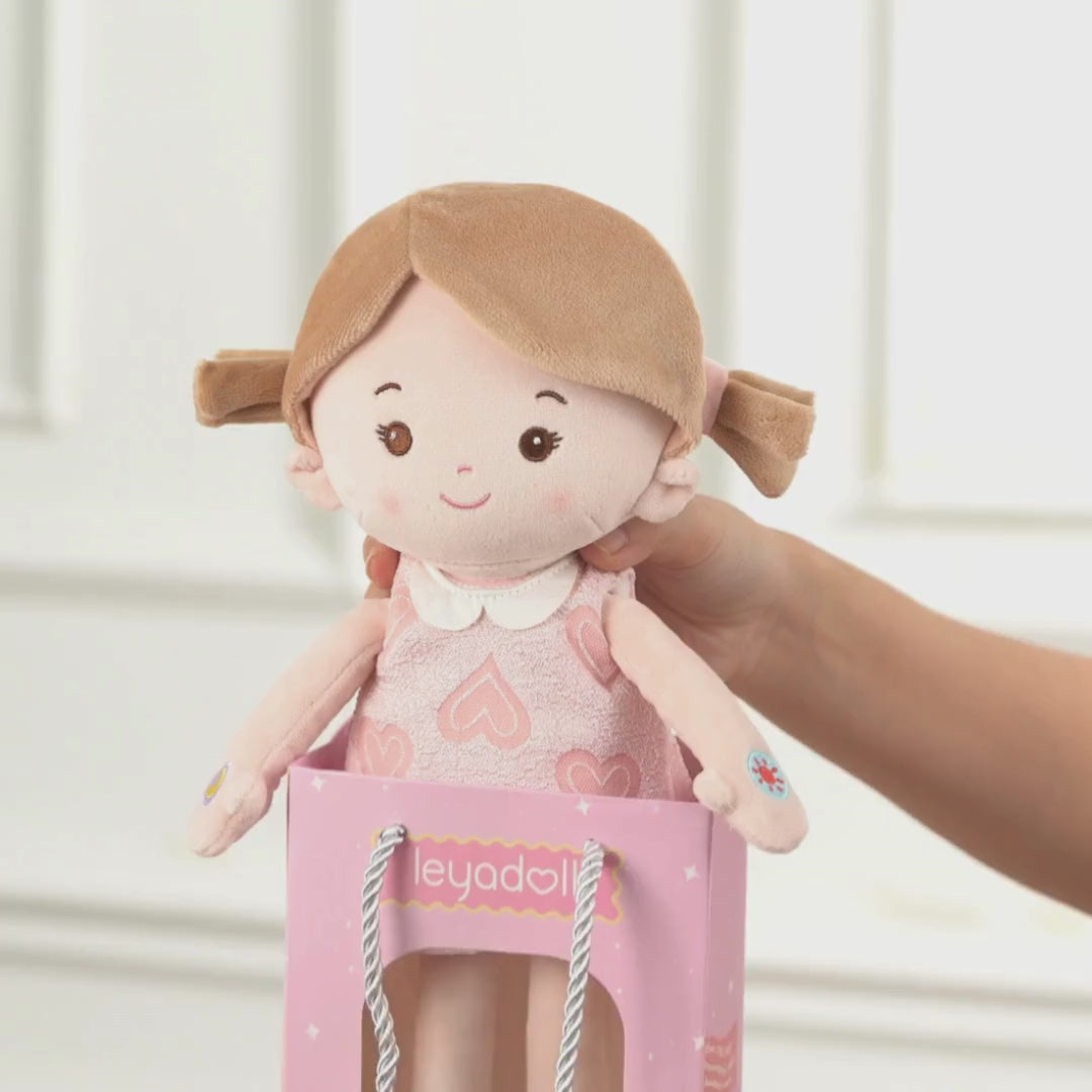 Leyadoll Personalized Baby Doll Gifts Plush Curly Girl Toys with