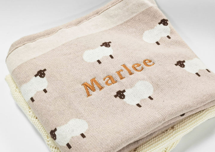 Personalized Baby Sheep Blanket - Leya Doll