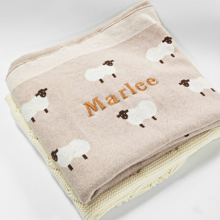 Personalized Baby Sheep Blanket - Leya Doll