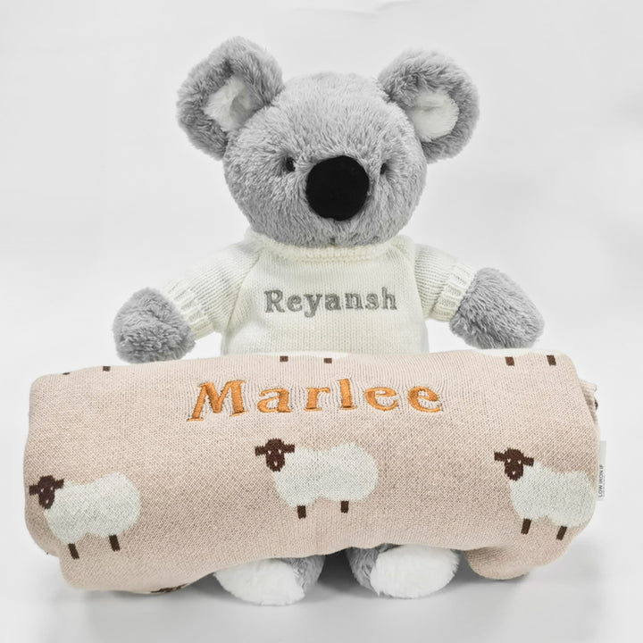 Personalized Baby Sheep Blanket - Leya Doll